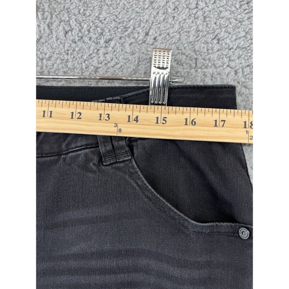 Democracy Ab Technology Womens sz 16 Wide Leg Raw Hem Distressed Jeans Dark Wash - Picture 3 of 11